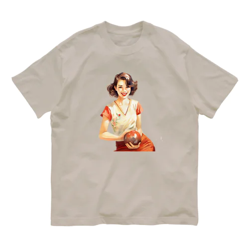 日本人女性ボーリング Organic Cotton T-Shirt