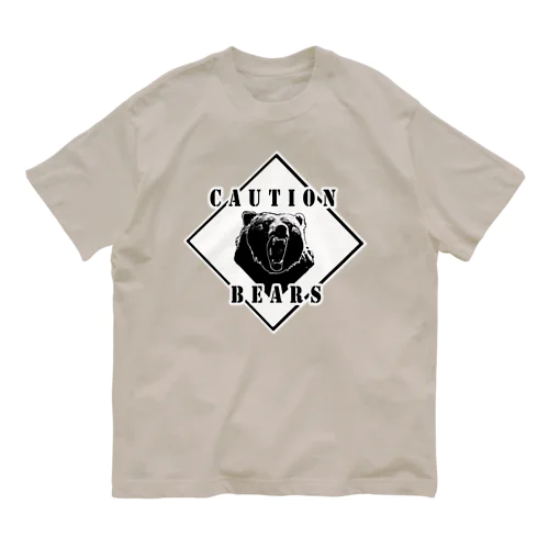 CAUTION- Bear　ｗ１ オーガニックコットンTシャツ