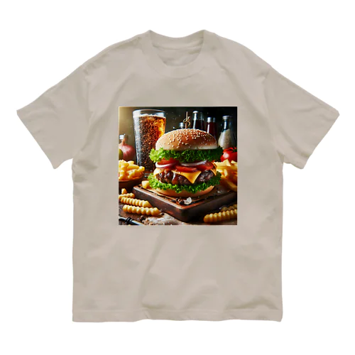 *Gu~mimi*BIG🍔バーガー Organic Cotton T-Shirt