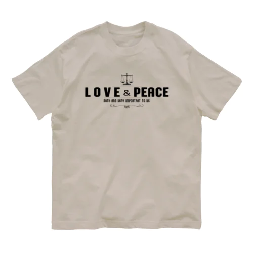 つりあう天秤（LOVE & PEACE) Organic Cotton T-Shirt