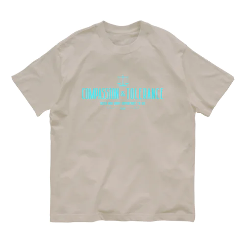 つりあう天秤（共感と寛容）（ブルー） オーガニックコットンTシャツ