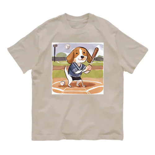 野球犬 Organic Cotton T-Shirt