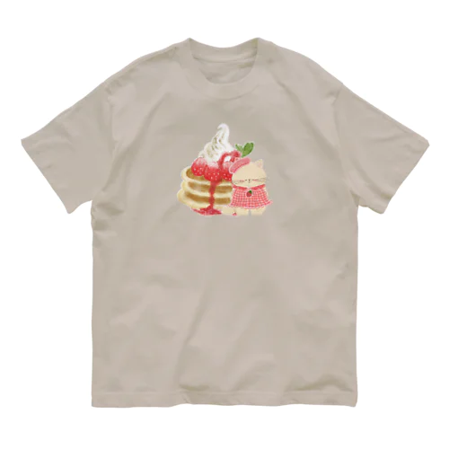 プーミーちゃんといちごのパンケーキ オーガニックコットンTシャツ