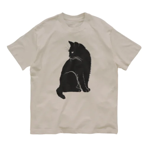 ラッキーブラックキャット オーガニックコットンTシャツ