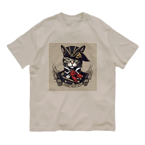 猫海賊団シリーズ★Duke船長 オーガニックコットンTシャツ