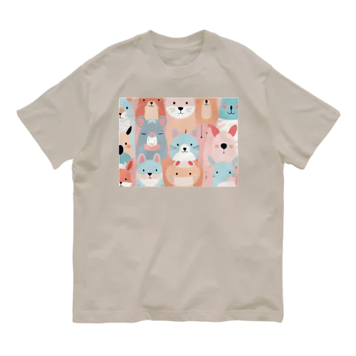 動物ファッションショー オーガニックコットンTシャツ