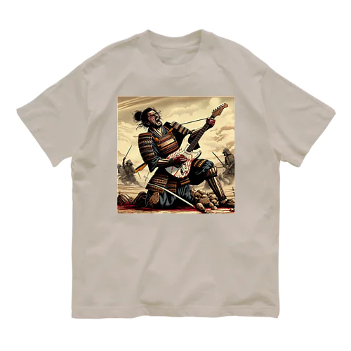 戦場の侍ギタリスト Organic Cotton T-Shirt