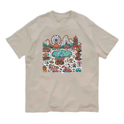 楽しい遊園地 オーガニックコットンTシャツ