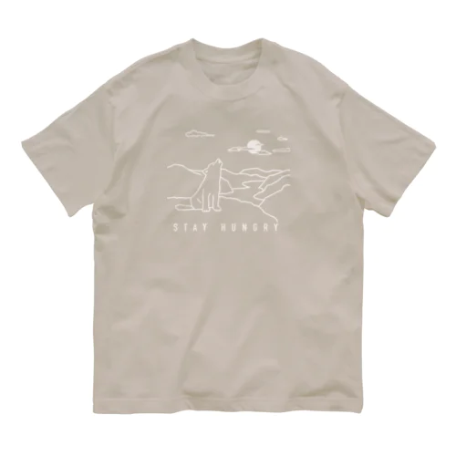 子どもオオカミの遠吠え オーガニックコットンTシャツ