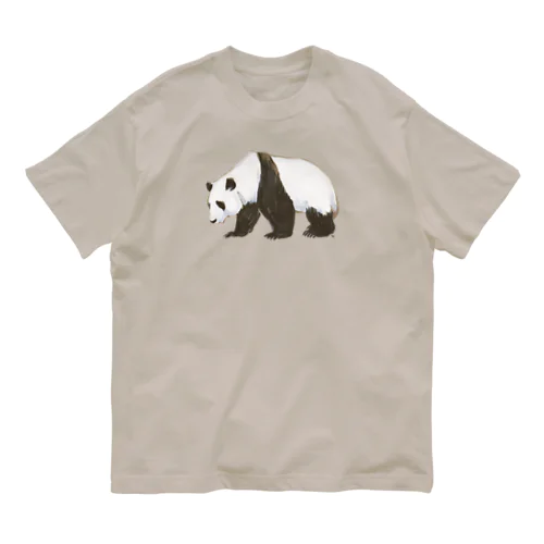 パンダのっしのし Organic Cotton T-Shirt