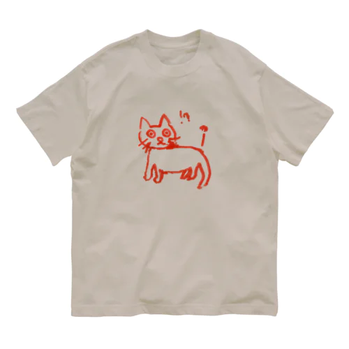 ネコちゃんをノミから守ろう！ オーガニックコットンTシャツ