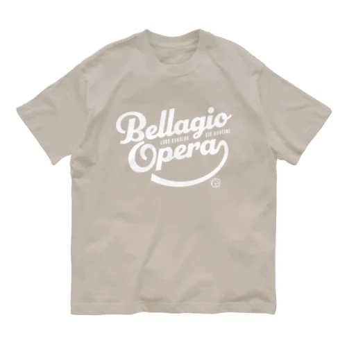 ベラジオオペラ（タイポグラフィWHITE） オーガニックコットンTシャツ