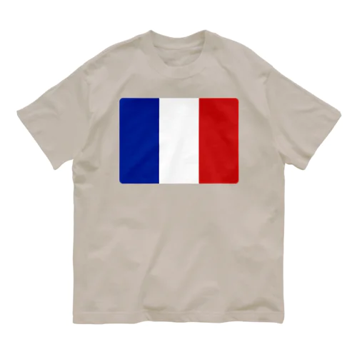 フランスの国旗 オーガニックコットンTシャツ