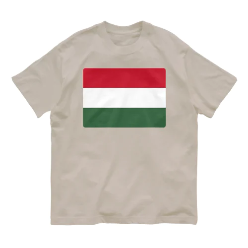 ハンガリーの国旗 オーガニックコットンTシャツ