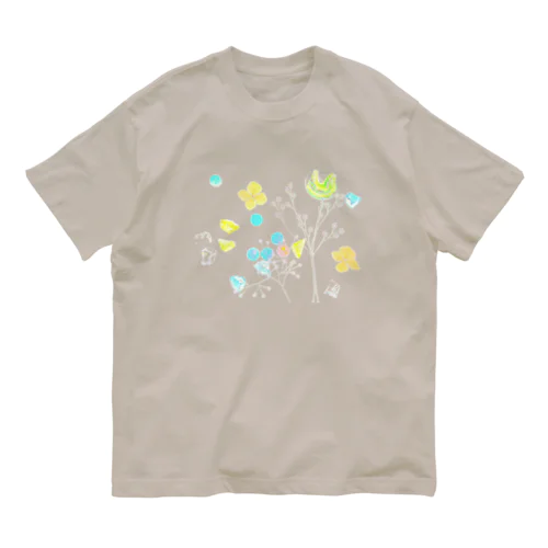 爽やかな夏のお花 オーガニックコットンTシャツ