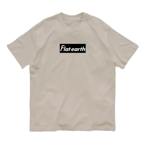 Flatearth Box Logo (BLACK) フラットアース ボックスロゴ(ブラック) Organic Cotton T-Shirt