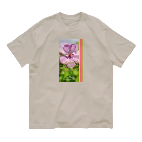 お花・Find healing and warmth in the gentle embrace of love. Organic Cotton T-Shirt