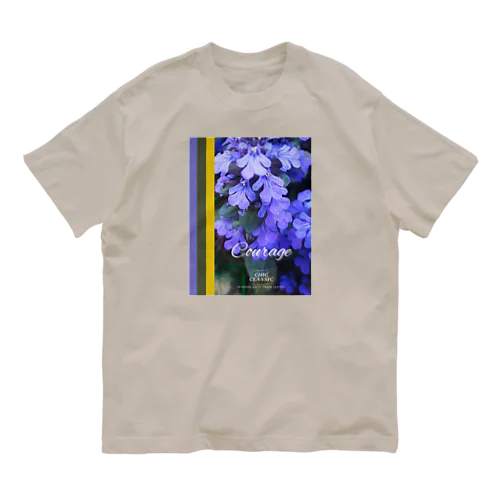 お花・Courage  オーガニックコットンTシャツ