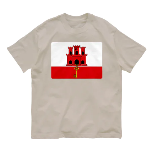 ジブラルタルの旗 オーガニックコットンTシャツ