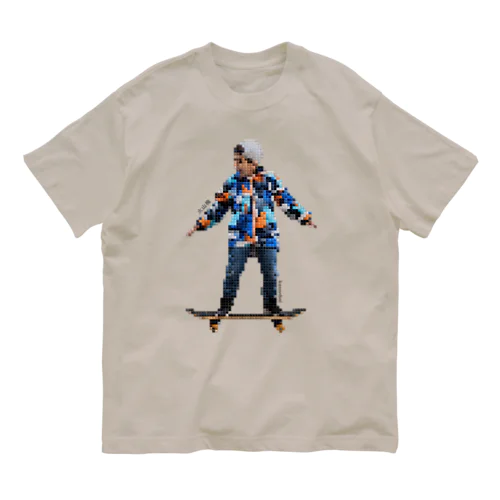 【アパレル】#1 モザイク タイル スケートボーダーズ (mosaic tile skate boarders)  オーガニックコットンTシャツ