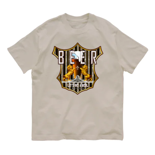 BEER エンブレム14 オーガニックコットンTシャツ