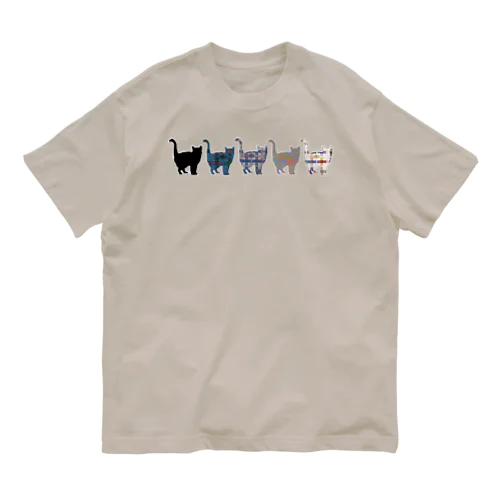５(=^・^=)猫さん オーガニックコットンTシャツ