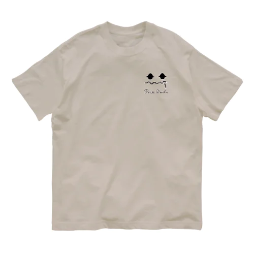 うさデビface ワンポイント オーガニックコットンTシャツ