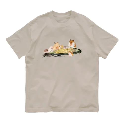 トウモロコシとハムスターず Organic Cotton T-Shirt