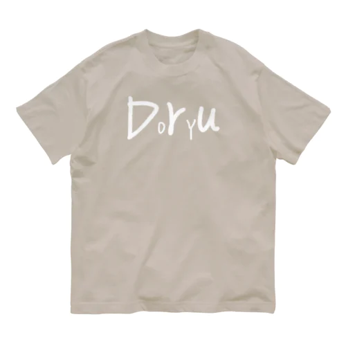 【DorYu】Organic Cotton T-Shirt (Milky Gray & ink black ) オーガニックコットンTシャツ