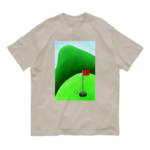 長くのびるゴルフ場 Organic Cotton T-Shirt