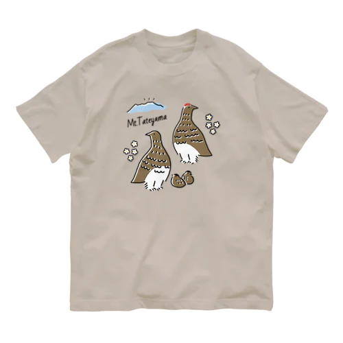 夏の立山で子育て中のライチョウさん Organic Cotton T-Shirt