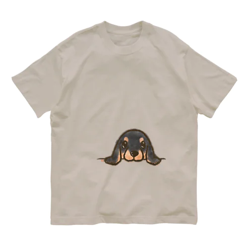 あごのせダックス（ブラタン） オーガニックコットンTシャツ