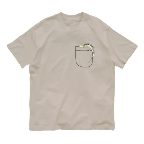 ポケットトカゲ Organic Cotton T-Shirt