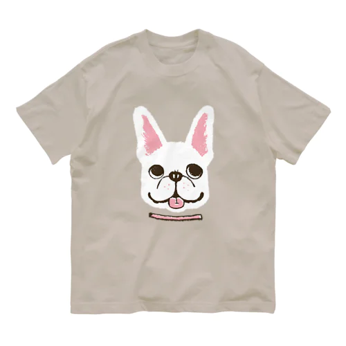 フレンチブルドックくん　ホワイト Organic Cotton T-Shirt