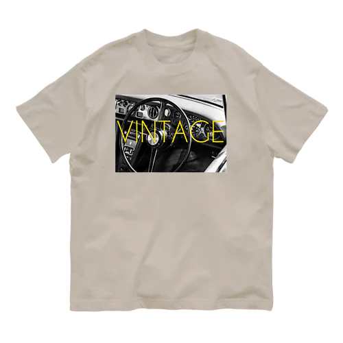 Vintage Car Interior Organic Cotton T-Shirt