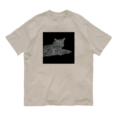 黒猫のジジ オーガニックコットンTシャツ