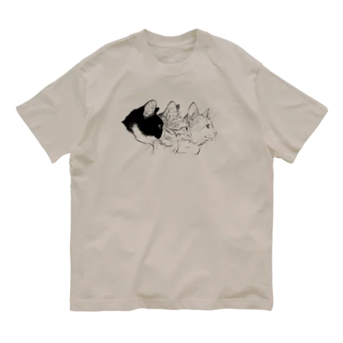 猫の横顔 Organic Cotton T-Shirt