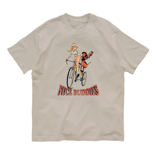 "NICE BUDDIES" オーガニックコットンTシャツ