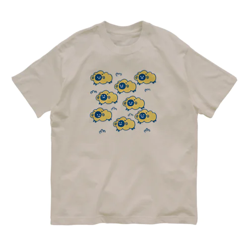 ひつじの群れ（背景無しver) Organic Cotton T-Shirt