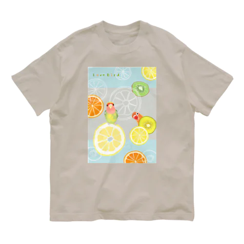 ラブバとフルーツ（白地用） Organic Cotton T-Shirt
