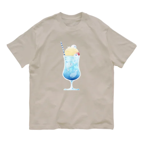 あざらしクリームソーダ・空 Organic Cotton T-Shirt