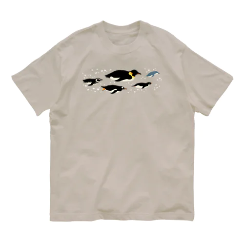 Penguin link_水泡 オーガニックコットンTシャツ