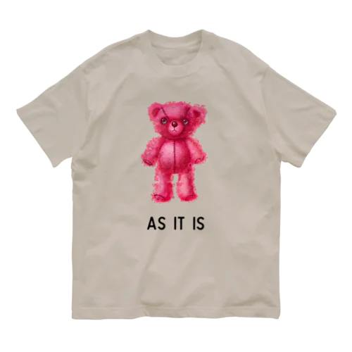 【As it is】（桃くま） オーガニックコットンTシャツ