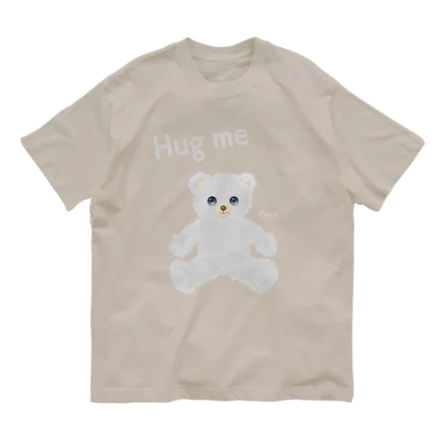 【Hug me】（白くま） オーガニックコットンTシャツ