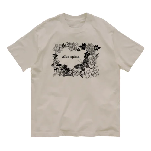 ボタニカル-バタフライ オーガニックコットンTシャツ