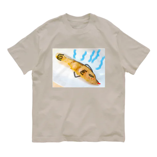 マブダチの強面紅鮭さん。ホットバージョン。 Organic Cotton T-Shirt