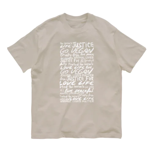 Love life, go vegan オーガニックコットンTシャツ