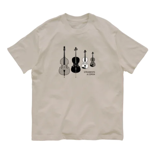 Quartetto 弦楽器 オーガニックコットンTシャツ