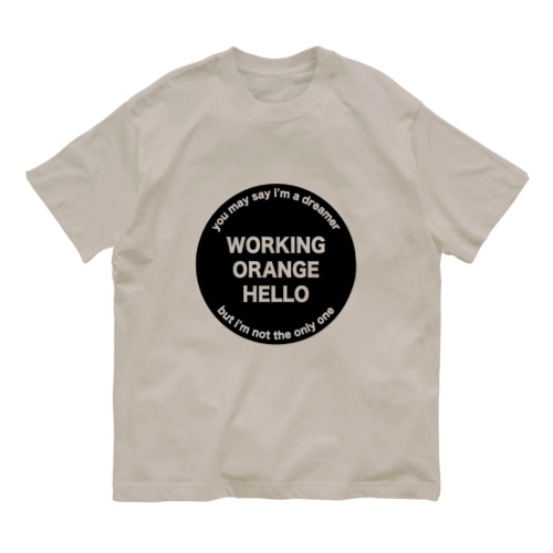 ワーキングオレンジハローTシャツ Organic Cotton T-Shirt