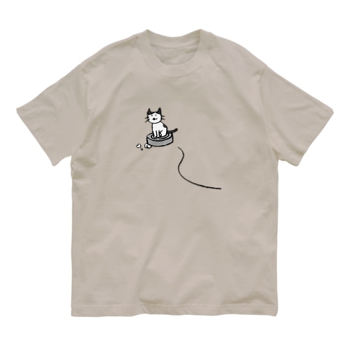 ルンバに乗るネコさま Organic Cotton T-Shirt